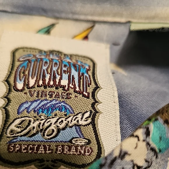 Ocean Current Multicolor Scenic Hawaiian Shirt Mens Large - Picture 2 of 10